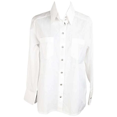 chanel white shirt price|chanel white cotton shirt.